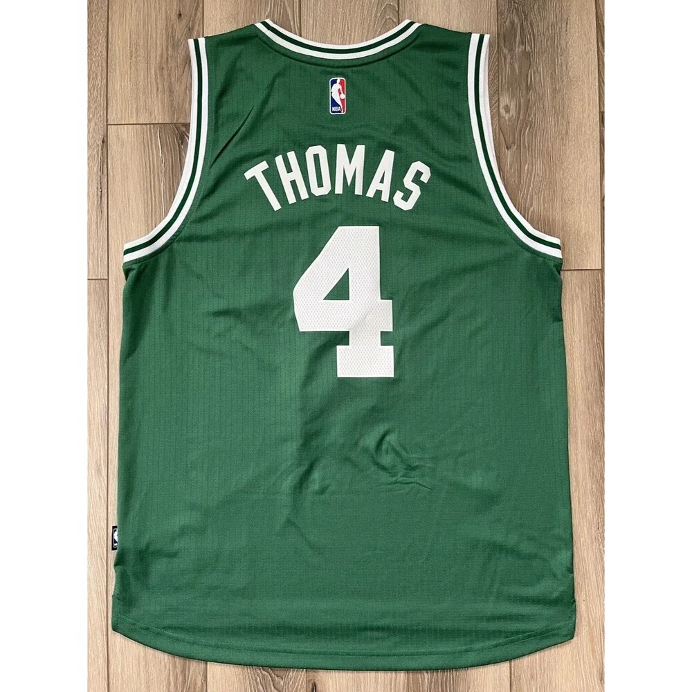 Adidas Swingman Green NBA Isaiah Thomas Boston Celtics Away Jersey L +2 Length